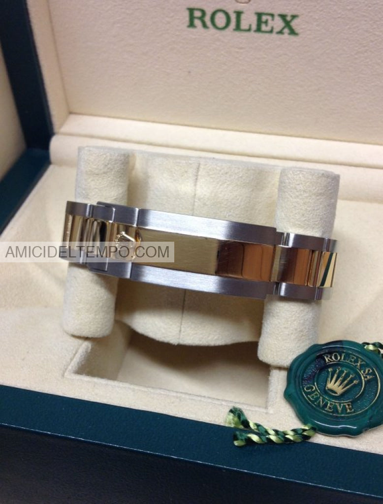 Rolex replica Submariner aciaio e oro blu date 41mm orologio replica repliche rolex