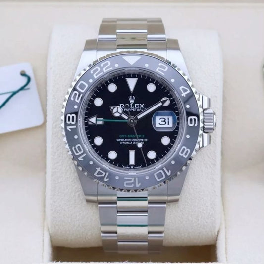 Rolex replica GMT Master II oyster ghiera grigo/nera orologio replica - Amici del Tempo 