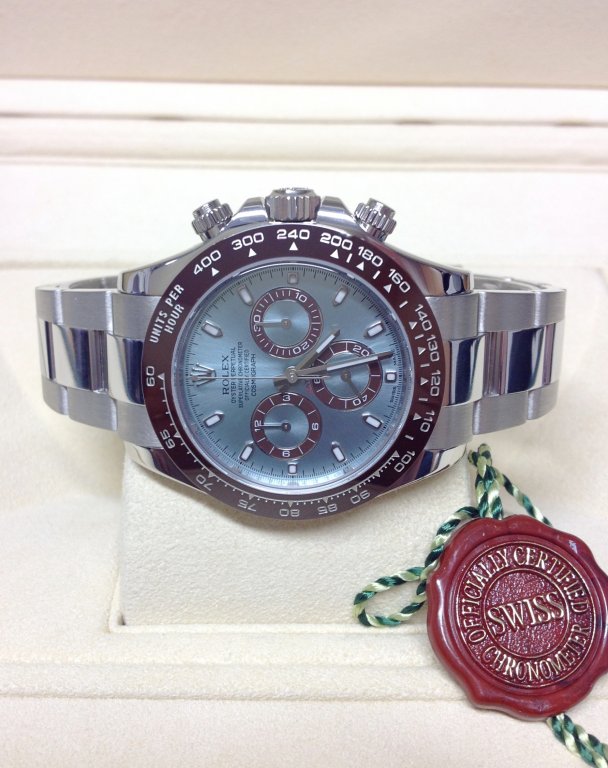 Rolex replica Daytona Hybrid automatico crono platinum brown bezel orologio replica - Amici del Tempo 