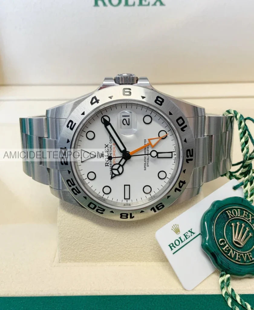 Rolex replica Explorer II bianco acciaio orologio replica Amici del Tempo rolex replica
