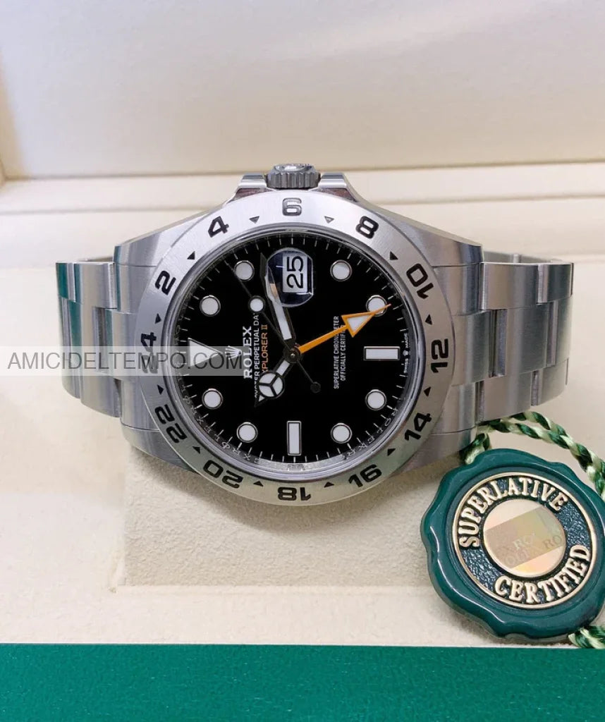 Rolex replica Explorer II nero acciaio orologio replica Amici del Tempo rolex replica