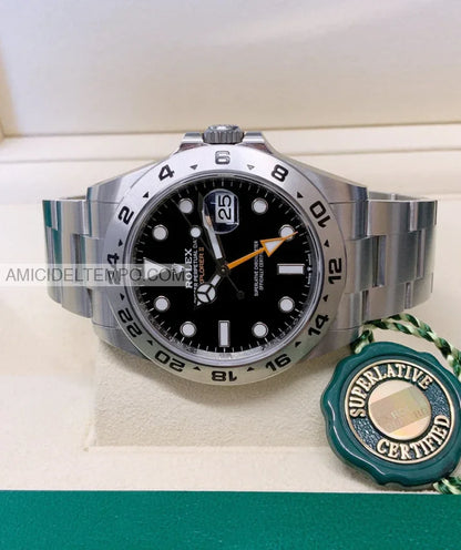 Rolex replica Explorer II nero acciaio orologio replica Amici del Tempo rolex replica