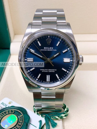 Rolex replica oyster perpetual 36mm 124300 blu orologio replica Amici del Tempo rolex replica