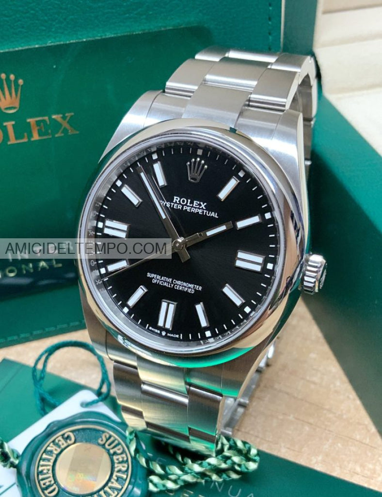 Rolex replica oyster perpetual 41mm 124300 nero orologio replica Amici del Tempo rolex replica