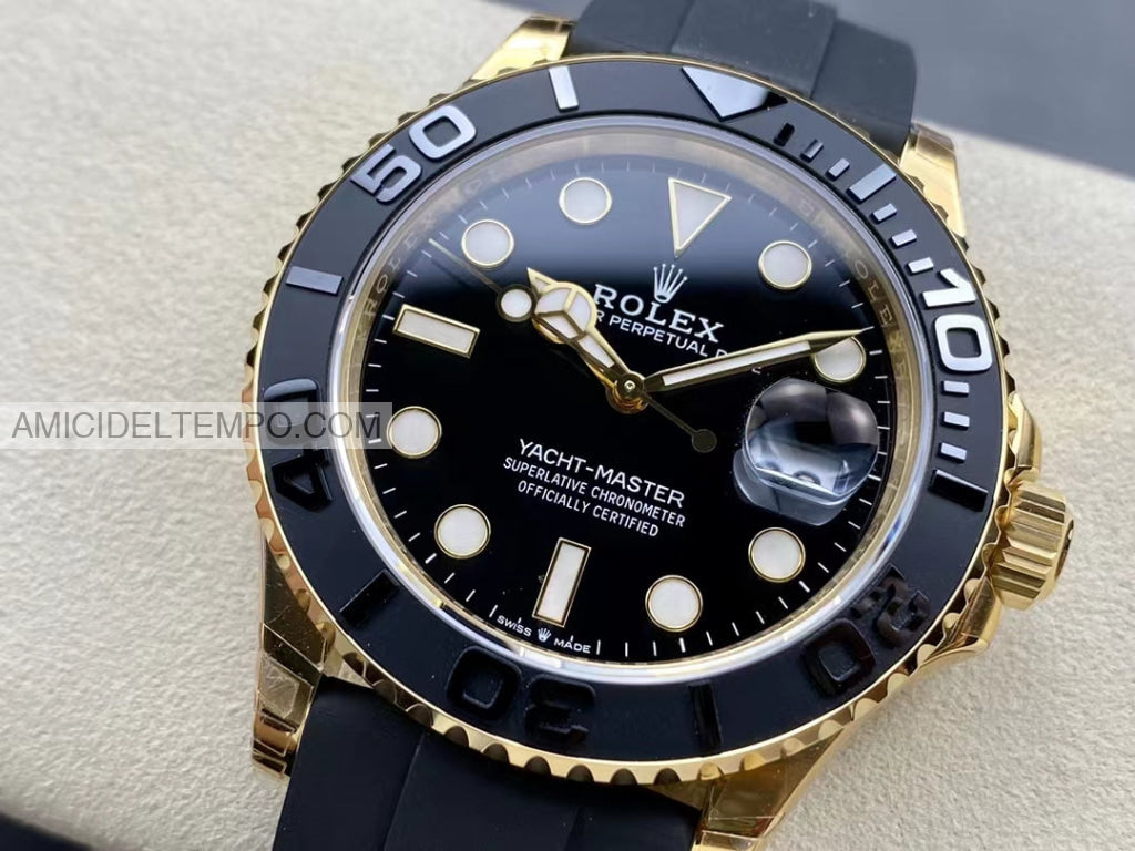 Rolex replica Yatch Master oro giallo 42mm oysterflex orologio replica - Amici del Tempo 